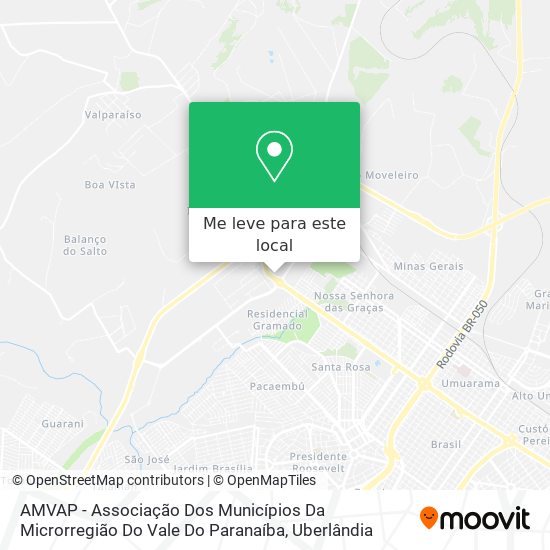 AMVAP - Associação Dos Municípios Da Microrregião Do Vale Do Paranaíba mapa