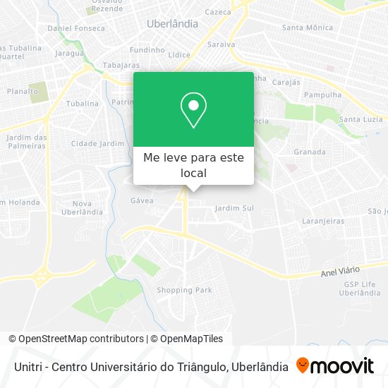 Unitri - Centro Universitário do Triângulo mapa
