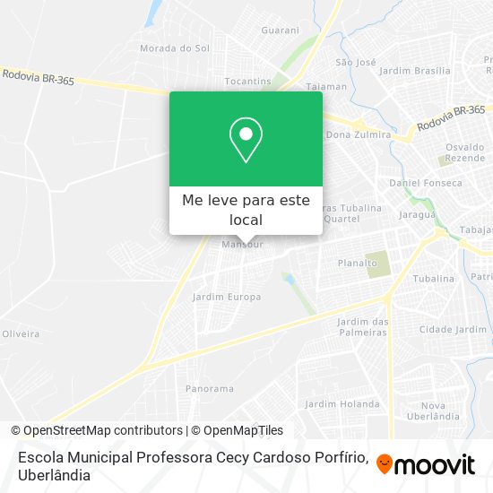 Escola Municipal Professora Cecy Cardoso Porfírio mapa