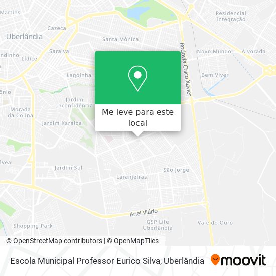 Escola Municipal Professor Eurico Silva mapa