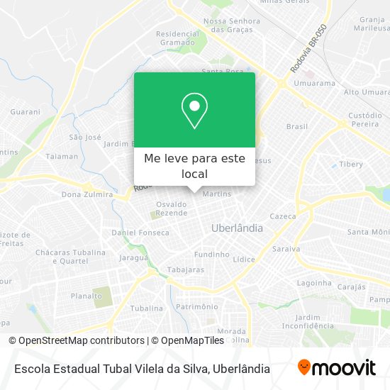 Escola Estadual Tubal Vilela da Silva mapa