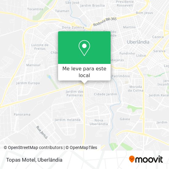 Topas Motel mapa