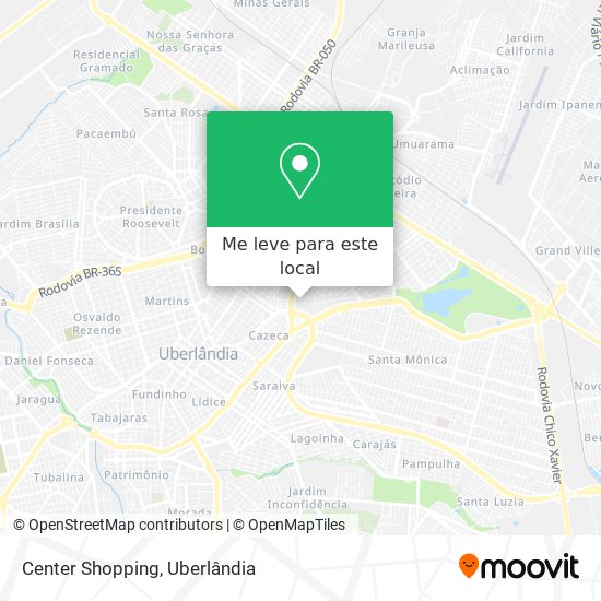 Center Shopping mapa