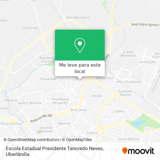 Escola Estadual Presidente Tancredo Neves mapa