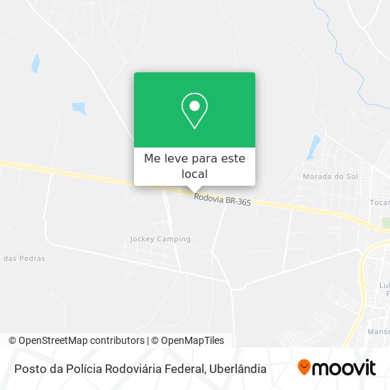 Posto da Polícia Rodoviária Federal mapa