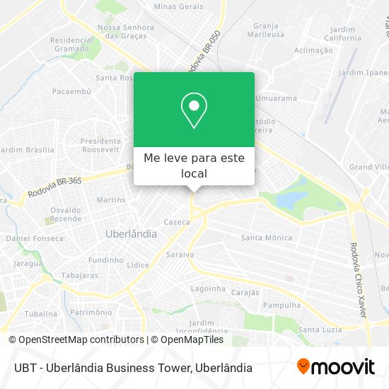 UBT - Uberlândia Business Tower mapa