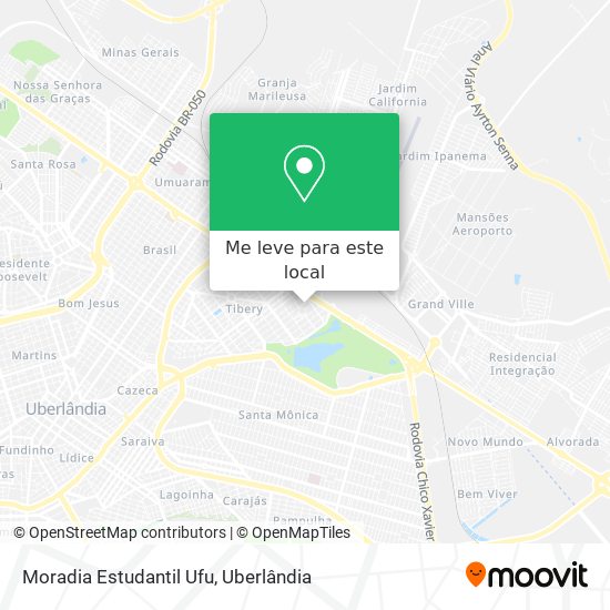 Moradia Estudantil Ufu mapa