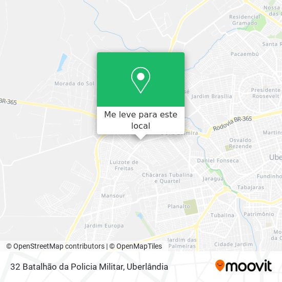 32 Batalhão da Policia Militar mapa