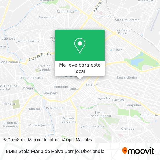 EMEI Stela Maria de Paiva Carrijo mapa