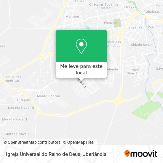 Igreja Universal do Reino de Deus mapa