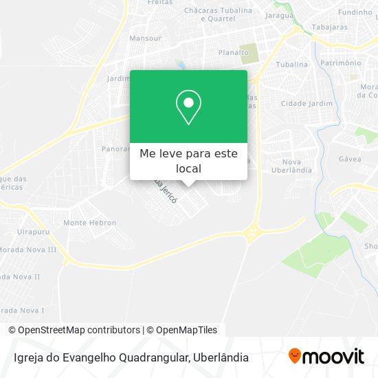 Igreja do Evangelho Quadrangular mapa