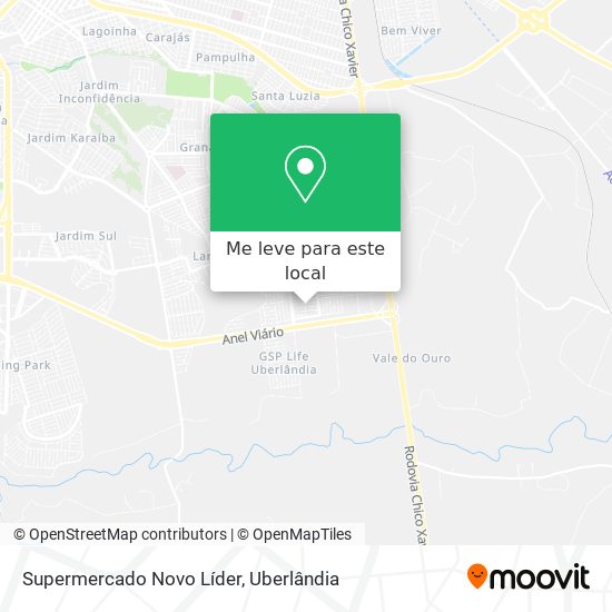 Supermercado Novo Líder mapa