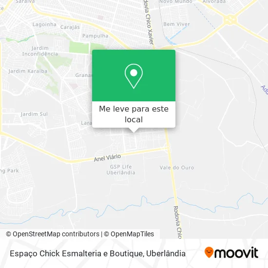Espaço Chick Esmalteria e Boutique mapa