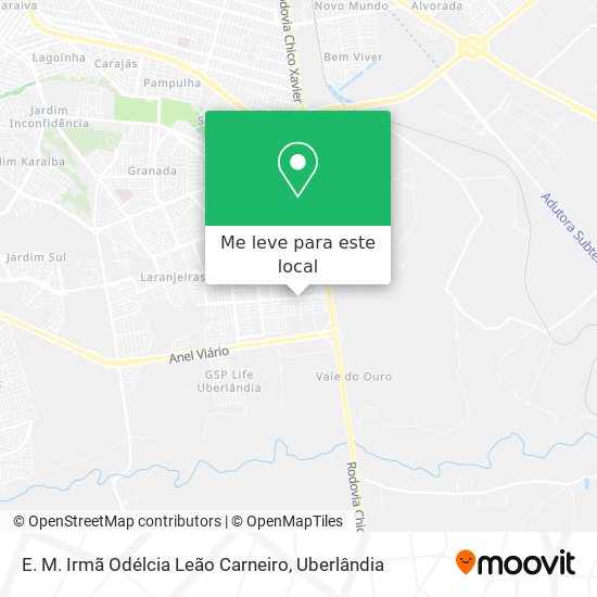 E. M. Irmã Odélcia Leão Carneiro mapa