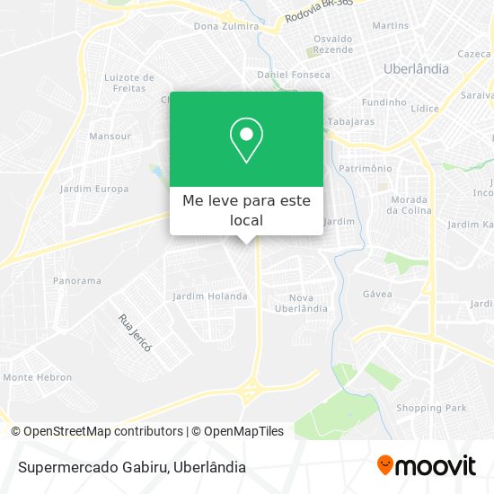 Supermercado Gabiru mapa