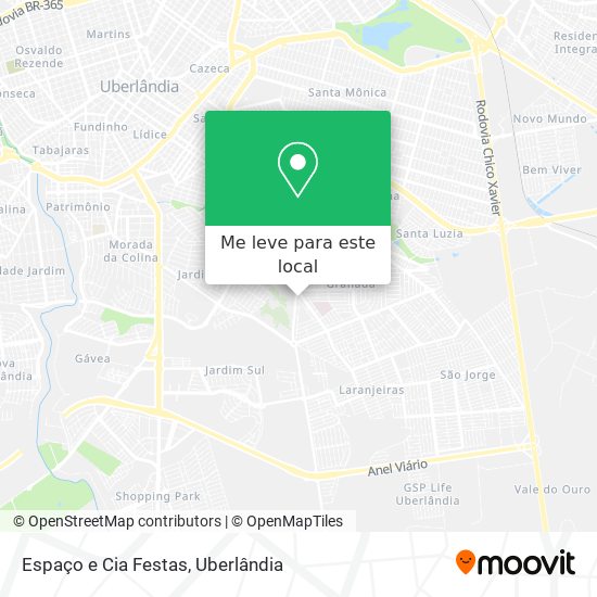 Espaço e Cia Festas mapa