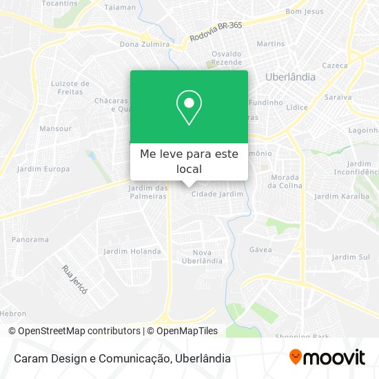 Caram Design e Comunicação mapa