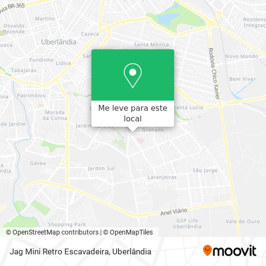 Jag Mini Retro Escavadeira mapa