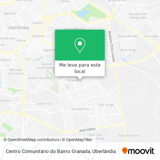 Centro Comunitário do Bairro Granada mapa