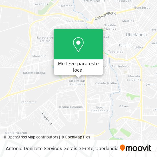 Antonio Donizete Servicos Gerais e Frete mapa