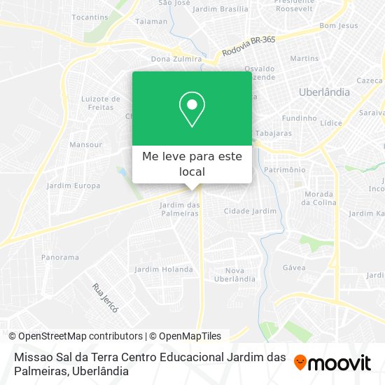 Missao Sal da Terra Centro Educacional Jardim das Palmeiras mapa