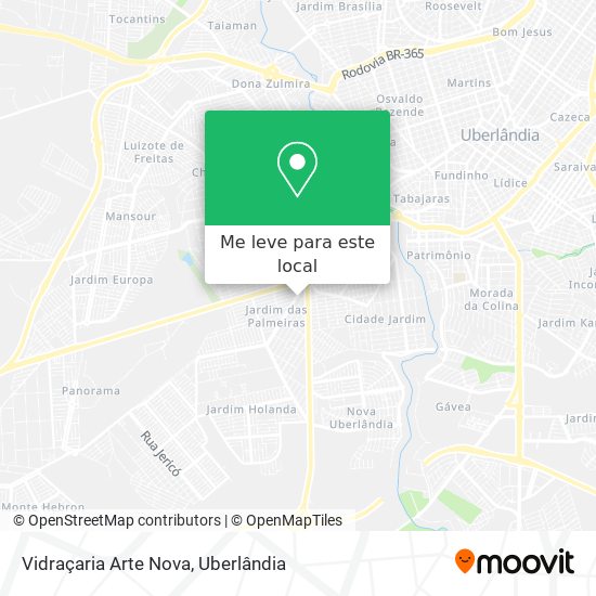 Vidraçaria Arte Nova mapa