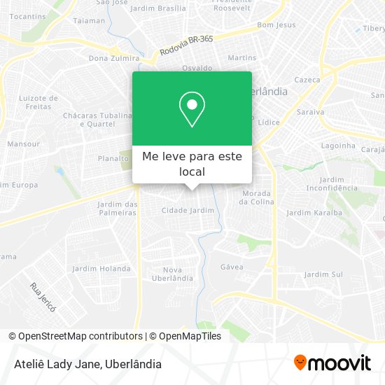 Ateliê Lady Jane mapa