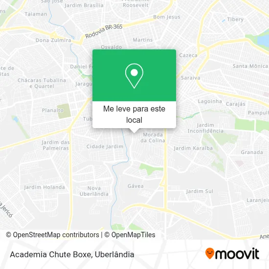 Academia Chute Boxe mapa