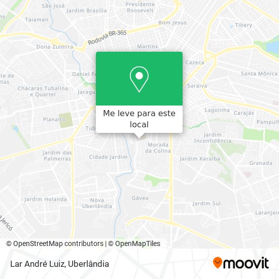 Lar André Luiz mapa