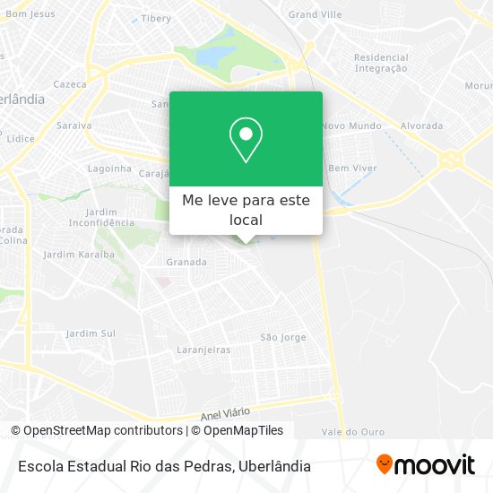 Escola Estadual Rio das Pedras mapa