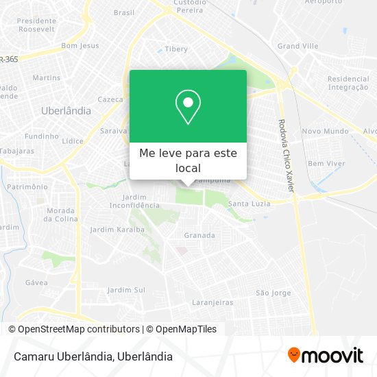 Camaru Uberlândia mapa