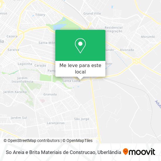 So Areia e Brita Materiais de Construcao mapa
