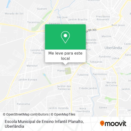 Escola Municipal de Ensino Infantil Planalto mapa