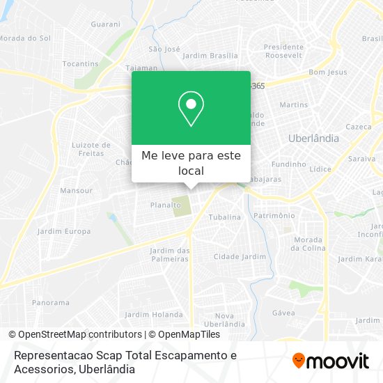 Representacao Scap Total Escapamento e Acessorios mapa