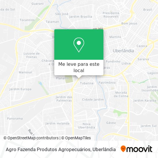Agro Fazenda Produtos Agropecuários mapa