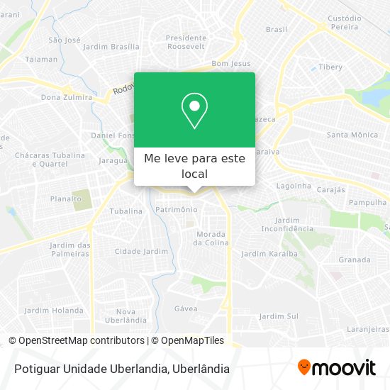 Potiguar Unidade Uberlandia mapa