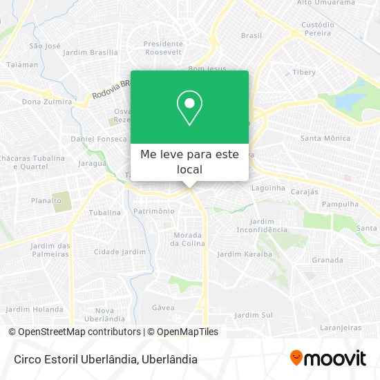 Circo Estoril Uberlândia mapa