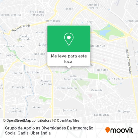 Grupo de Apoio as Diversidades Ea Integração Social Gadis mapa