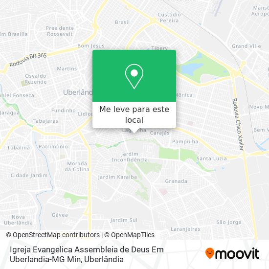 Igreja Evangelica Assembleia de Deus Em Uberlandia-MG Min mapa
