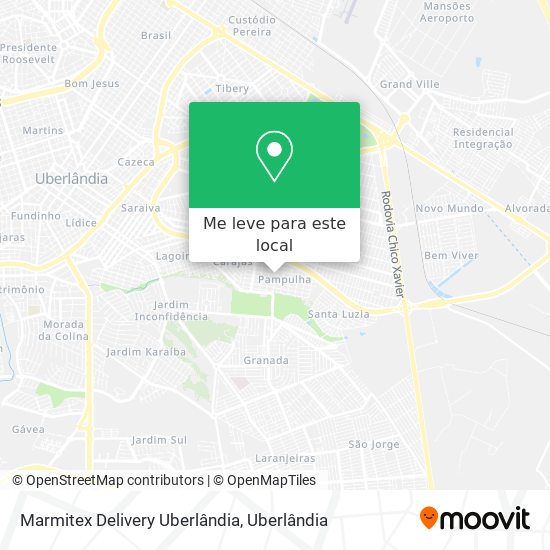 Marmitex Delivery Uberlândia mapa