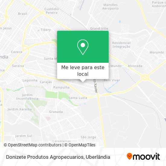 Donizete Produtos Agropecuarios mapa