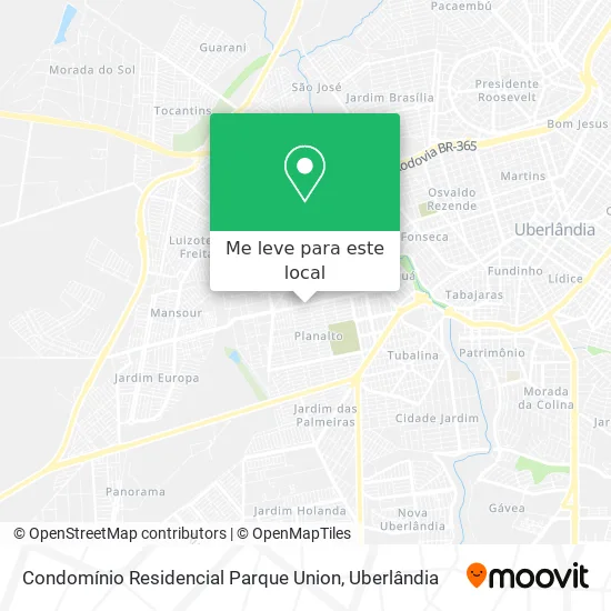 Condomínio Residencial Parque Union mapa