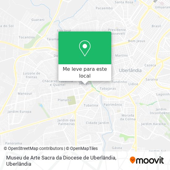 Museu de Arte Sacra da Diocese de Uberlândia mapa