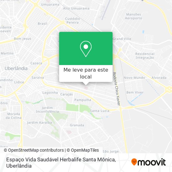Espaço Vida Saudável Herbalife Santa Mônica mapa