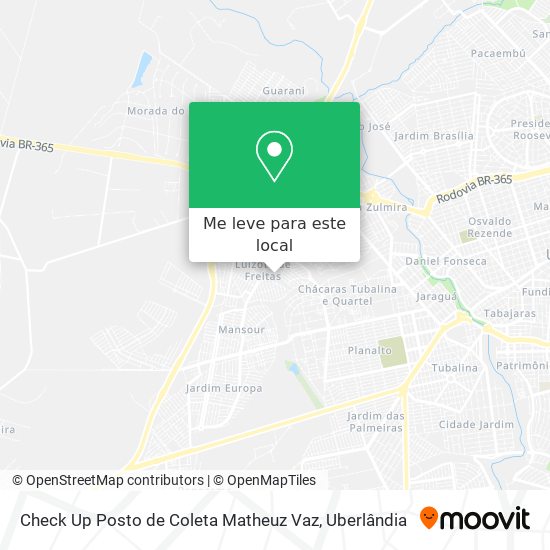 Check Up Posto de Coleta Matheuz Vaz mapa