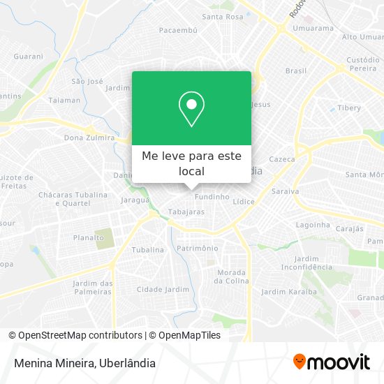 Menina Mineira mapa