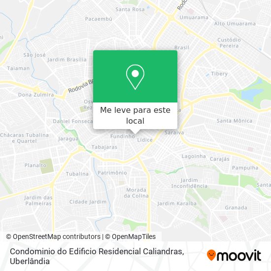 Condominio do Edificio Residencial Caliandras mapa