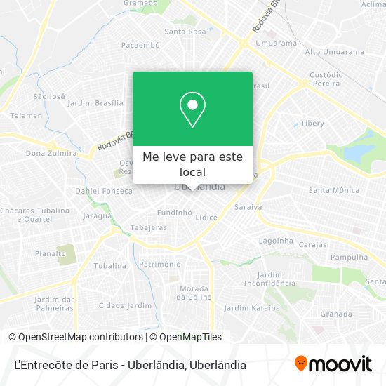 L'Entrecôte de Paris - Uberlândia mapa