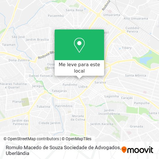 Romulo Macedo de Souza Sociedade de Advogados mapa