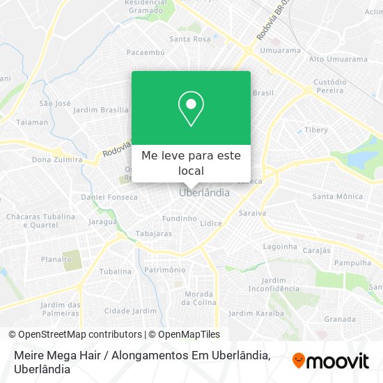 Meire Mega Hair / Alongamentos Em Uberlândia mapa